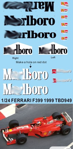 Decals per ferrari - 1/24,