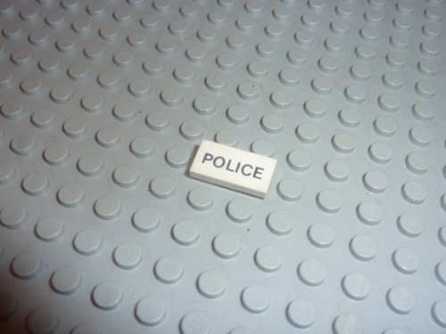 Lego tile with police - lego, 2