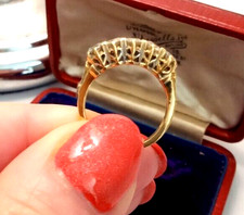 ⛔ANELLO ORO giallo 18 kt 750 Fede mezza eternity con Zirconi Pezzo UNICO! 4 gr⛔