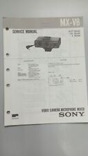 Service Manual Sony Microphone Mixer MX-V8  MX-50 