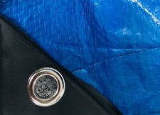 Telo di copertura in PVC telone in tessuto legno costruzione 14 m x 6 m barca...