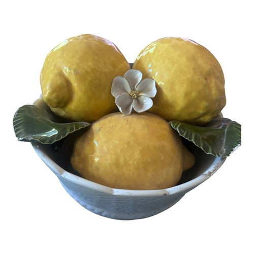 Cesto ceramica limone vintage - cesto,