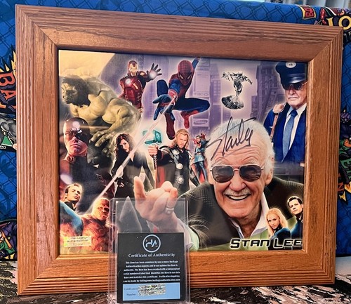 Stan lee auto marvel 8x10 - lee,