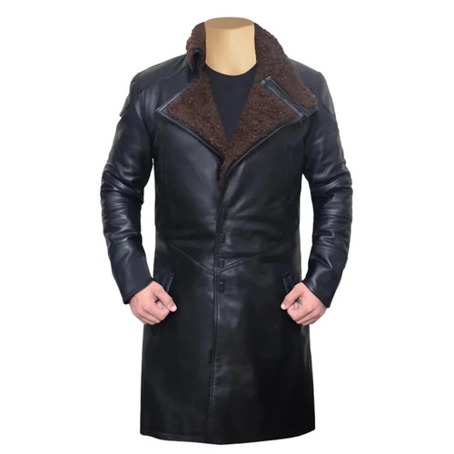 Trench cappotto uomo pelle
