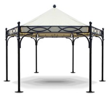 Gazebo Rodhos tettoia per terrazza verniciato a polvere zincato a caldo