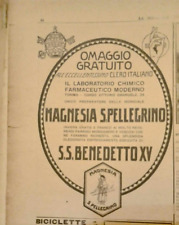 Rara pubblicità Magnesia S.Pellegrino per il Clero Italiano, da rivista del 1921