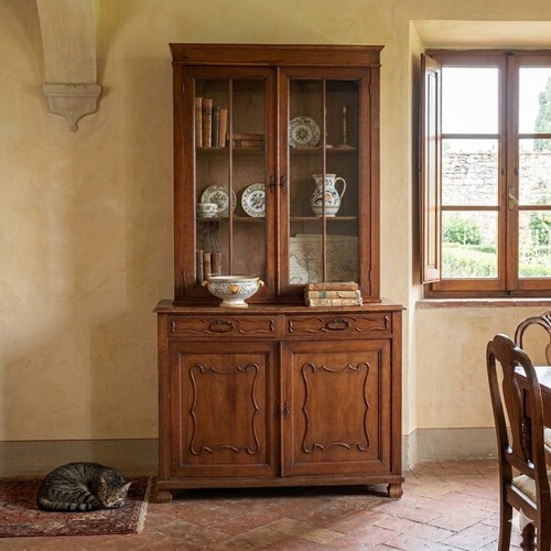 Credenza antica impiallacciata - credenza,