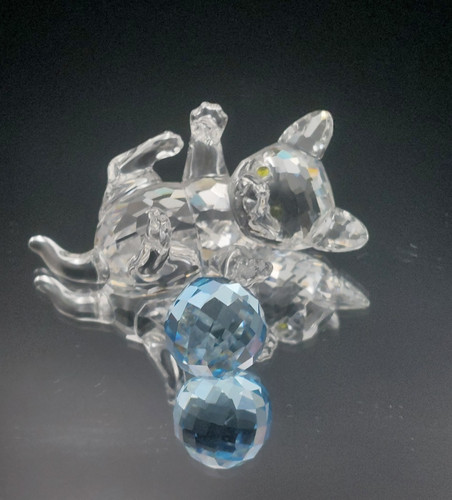 Swarovski gattino sdraiato - sdraiato, con