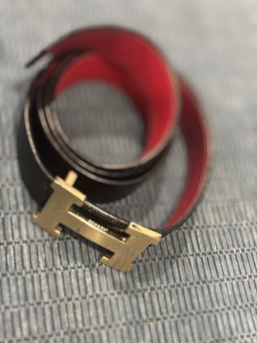 Cintura hermès rossa nera - cintura, rossa/nera