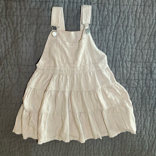 Vestito salopette lino bambina