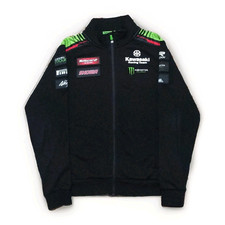 KAWASAKI WSBK Felpa Zip Ninja Moto Superbike Racing Team Sweatshirt 2022 Size M