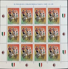 Repubblica 1999 Milan campione il mini foglio mnh