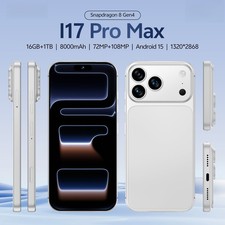 Smartphone bianco I17 Pro Max