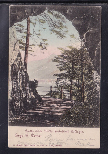 Cartolina grotta della villa - cartolina,