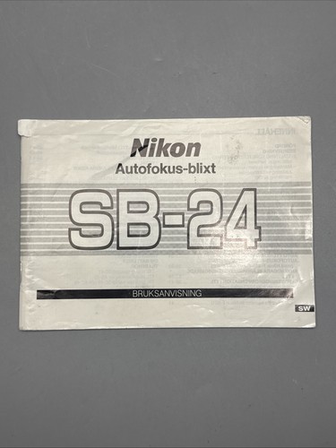 Nikon bruksanvisning e3 - nikon, sb-24