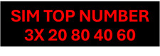 Sim card numero - card, top