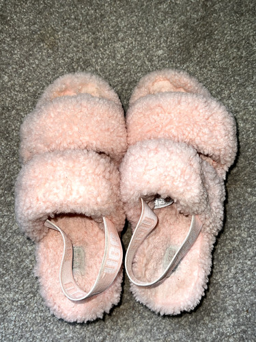 Ugg pantofole rosa fluffita - rosa,