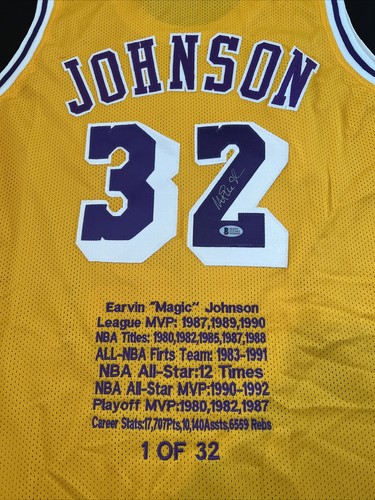 Maglia magic johnson firmata - maglia,