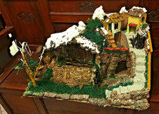 presepe in sughero e cartone