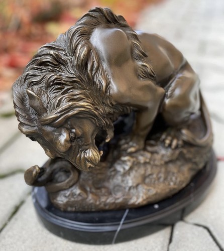 Statua leone bronzo - , scultura