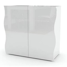 Madia con 2 Ante Bianco Lucido