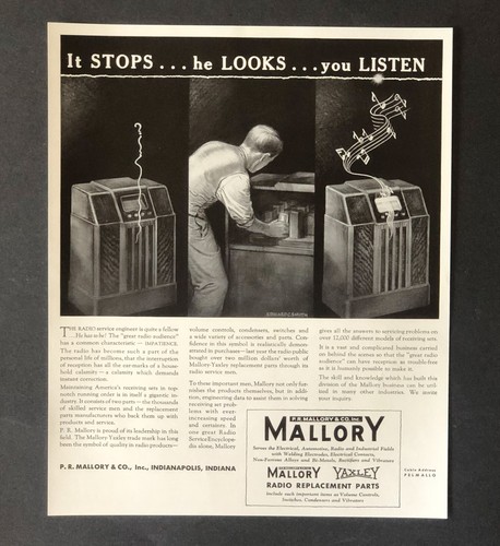 1938 mallory radio - 1938, service