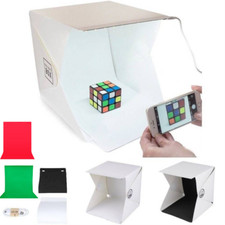 Studio fotografico cubo tenda box luce LED doppio sfondo kit foto esposizione