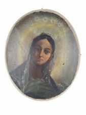 Dipinto Madonna ovale su tela