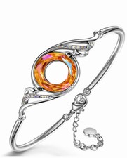 Nirvana di Fenice, Bracciale/Bracciale, Cristallo di Swarovski, Metallo Rodiato UK