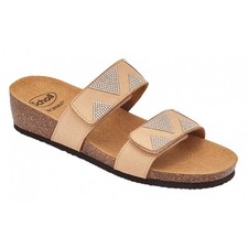 Dr Scholl DUBAI 2 STRAPS Bioprint ciabatte donna microfiba fascie glitter beige