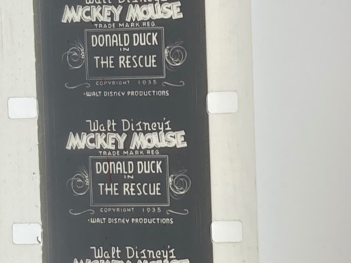 16mm film donald duck in - b&w,