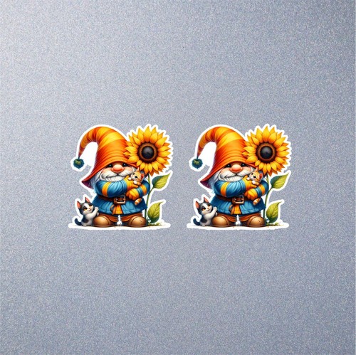 Adesivo auto girasole gonk