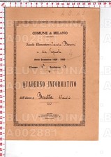 A2881 PAGELLA SCUOLA 1929