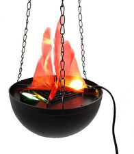 Lampada Effetto Fuoco Con Fiamma Finta Luci a Led Rosse E Catena a Sospensione