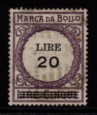 Italy 1920s Marca Bollo 20