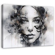 Quadro su tela donna volto