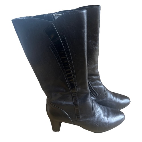 Stivali vintage pelle nera - , uk