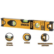 LIVELLA A BOLLA PROFESSIONALE INGCO 60 CM IN ALLUMINIO CON 3 BOLLE precisione