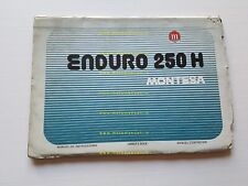Montesa ENDURO  250 H manuale uso + catalogo ricambi originale
