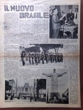 Articolo del 1937 Il nuovo Brasile Rio de Janeiro Bonura Getulio Vargas
