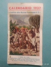 Calendario 1937 Missioni Francescane Busto Arsizio Somalia Italiana Colonie