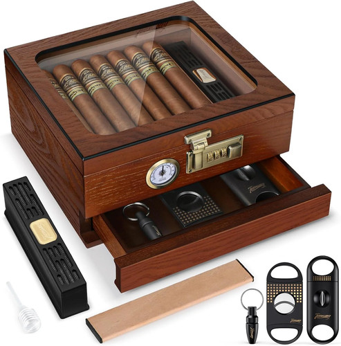 Cedar wood cigar - cedar, glass