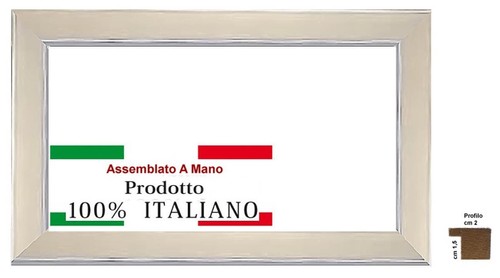 Cornice bianca opaca legno - in,