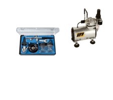 kit mini aerografo VALEX con minicompressore silenziato LTF