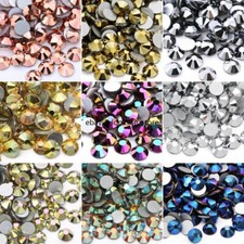 Strass in vetro stile metallo con retro piatto - perfetti per nail art e decorazione artigianale fai da te