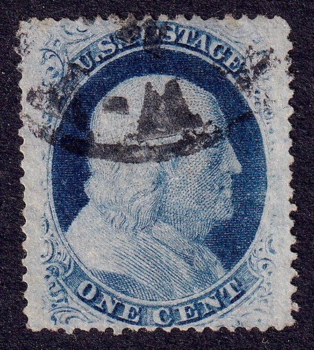 Scott 1857 franklin 1c - 1857, franklin,