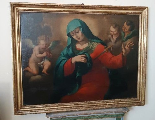 Grande antico dipinto olio - grande, su