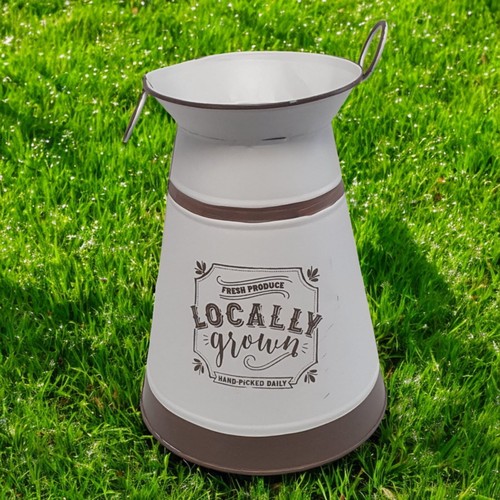 Vaso fioriera metallo stile - vaso,