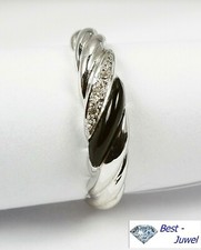 Anello IN 585 Oro Bianco Con