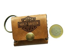 PORTACHIAVI HARLEY DAVIDSON IN CUOIO FATTO A MANO VERO CUOIO MADE IN ITALY